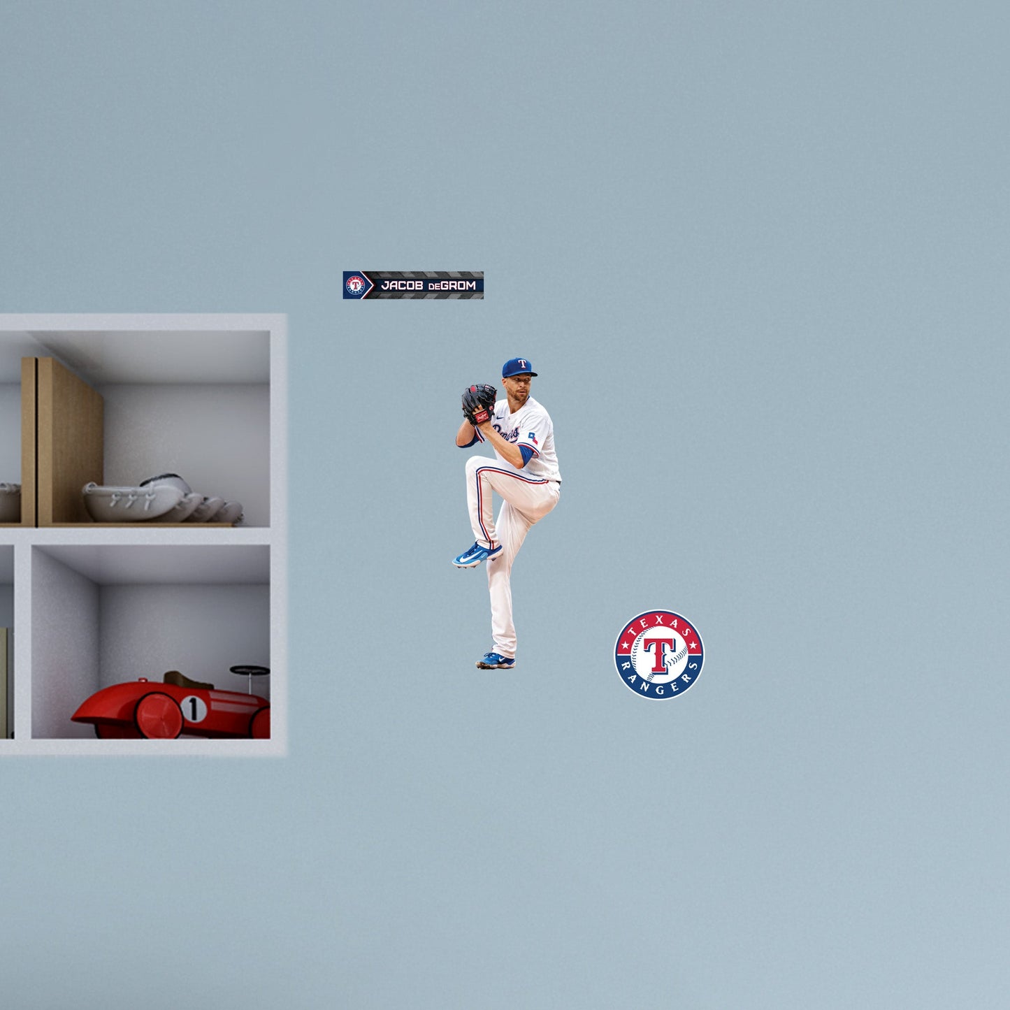 Texas Rangers: Jacob deGrom - Officially Licensed MLB Removable Adhesive Decal