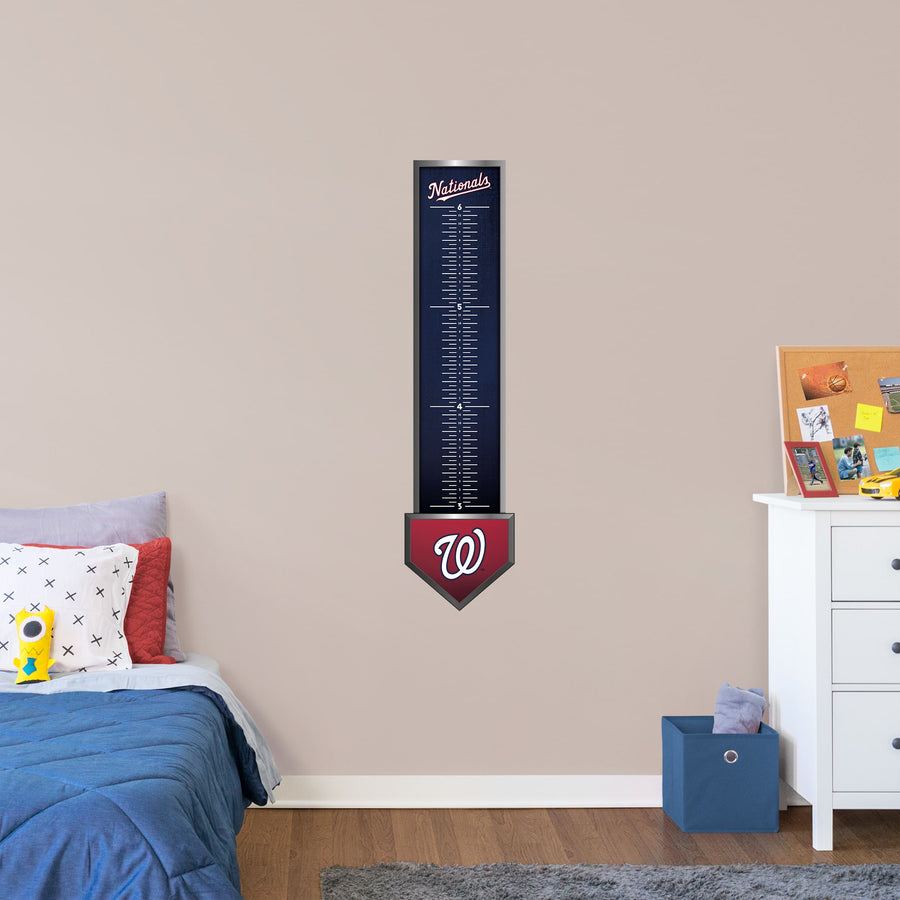 Washington Nationals - Growth Chart - Official MLB - Reusable Vinyl Wall Decal