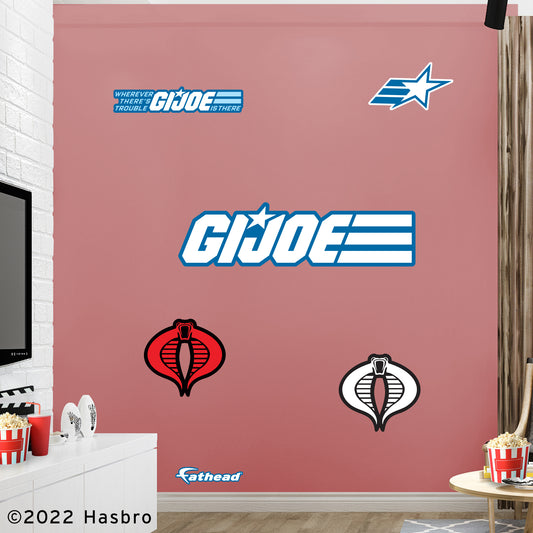 G.I. Joe:  Logos        - Officially Licensed Hasbro Removable     Adhesive Decal