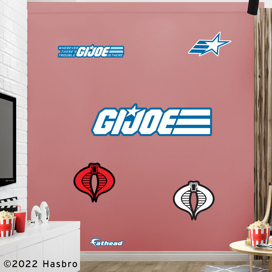 G.I. Joe Logos - RealBig Logo Collection - Official Hasbro - Reusable Vinyl Wall Decals