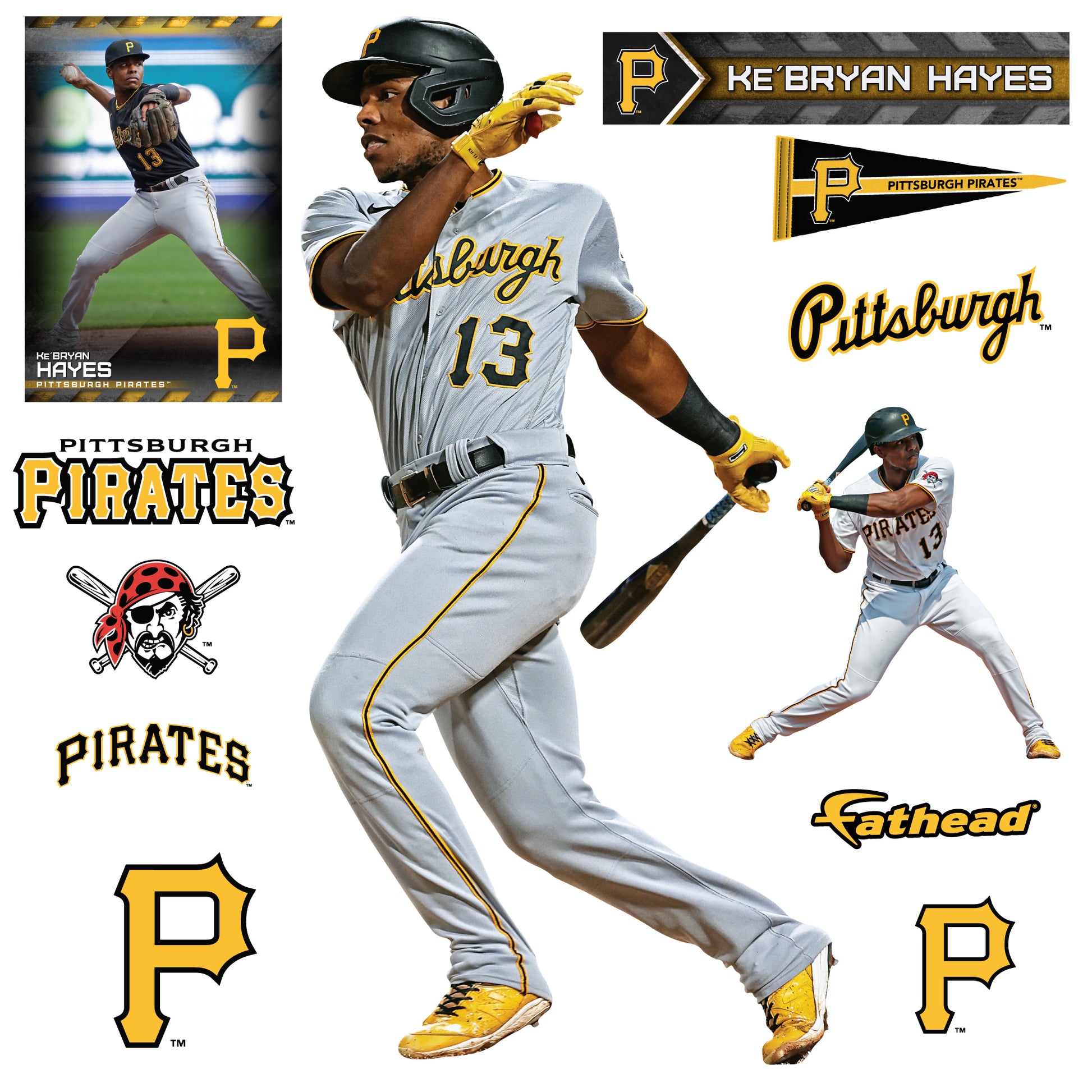 Pittsburgh Pirates: Ke'Bryan Hayes 2022 - Officially Licensed MLB Remo –  Fathead