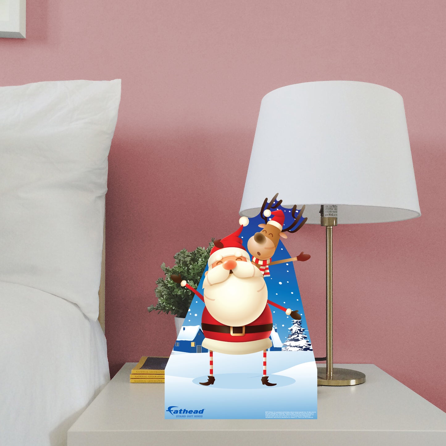 Christmas: Santa and Rudolph Mini   Cardstock Cutout  -      Stand Out