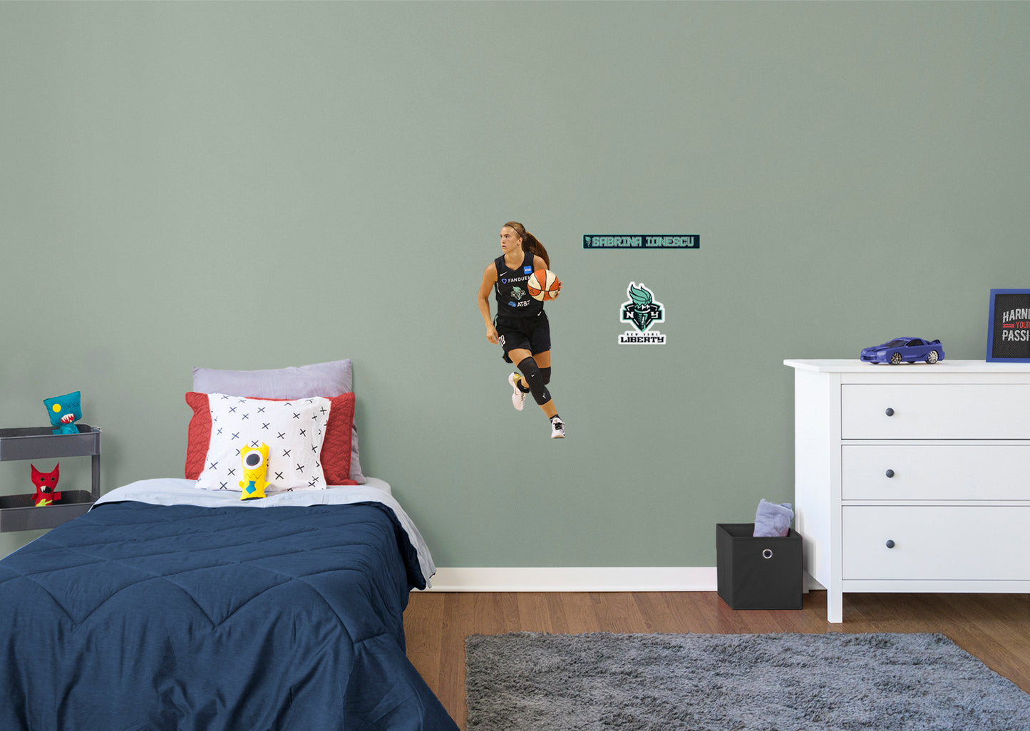 New York Liberty: Sabrina Ionescu         - Officially Licensed WNBA Removable Wall   Adhesive Decal