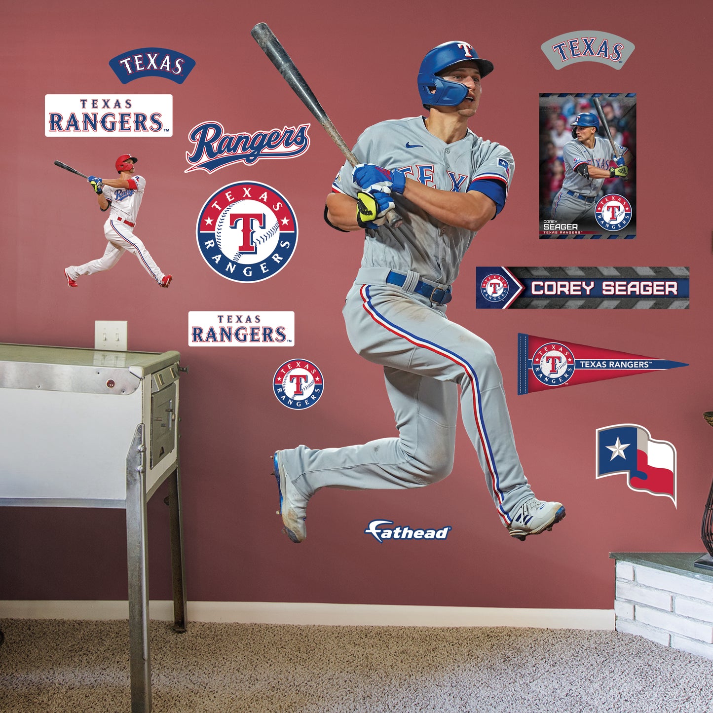 Texas Rangers: Corey Seager 2022        - Officially Licensed MLB Removable     Adhesive Decal