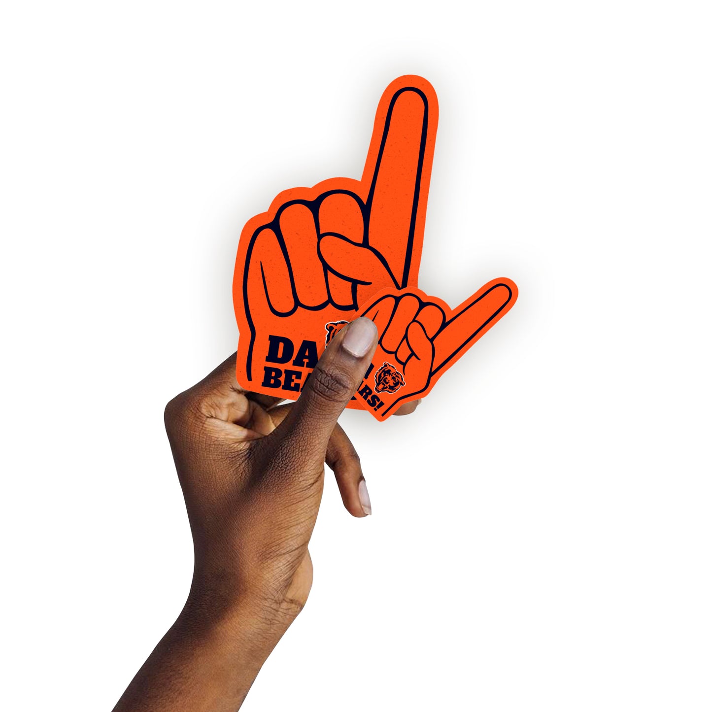 Chicago Bears: Foam Finger MINIS - Officially Licensed NFL Removable Adhesive Decal