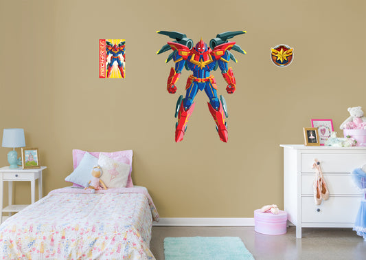 Avengers: Mech Strike: Capt Marvel RealBig        - Officially Licensed Marvel Removable Wall   Adhesive Decal