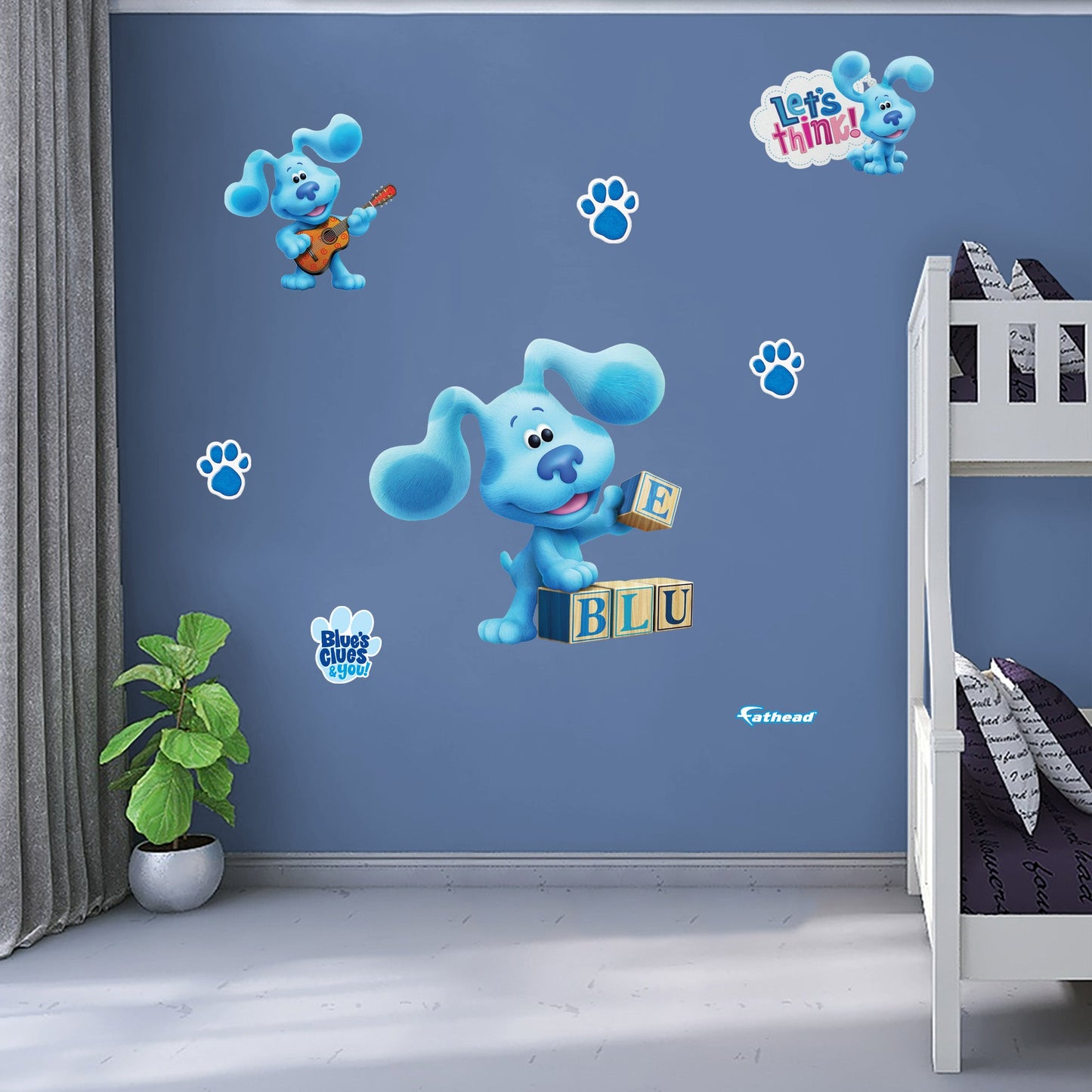 Blue's Clues: Blue RealBigs - Officially Licensed Nickelodeon Removable Adhesive Decal