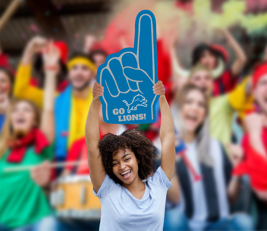 Foam Finger - Big Head - Official NFL - Detroit Lions - Foam Core Cutout