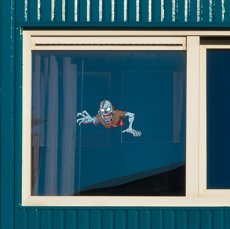 Halloween: Bloody Zombie Window Clings        -   Removable Window   Static Decal
