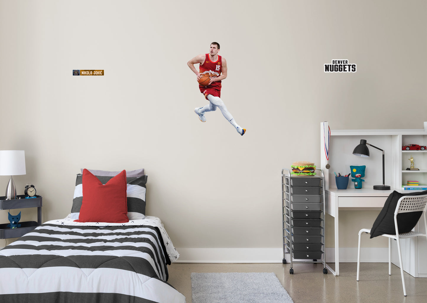 Denver Nuggets: Nikola Joki��         - Officially Licensed NBA Removable Wall   Adhesive Decal