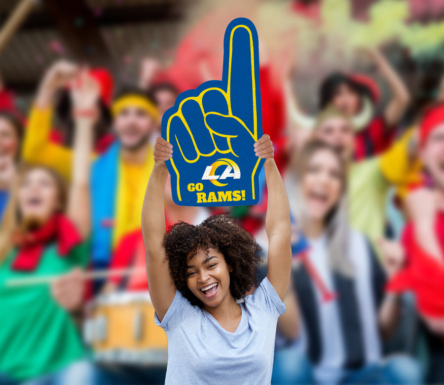 Foam Finger - Big Head - Official NFL - Los Angeles Rams - Foam Core Cutout