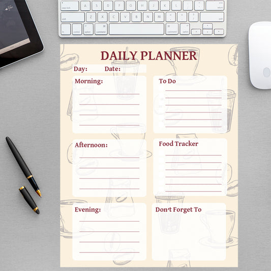 Daily Planner Coffee  - Removable Wall Decal