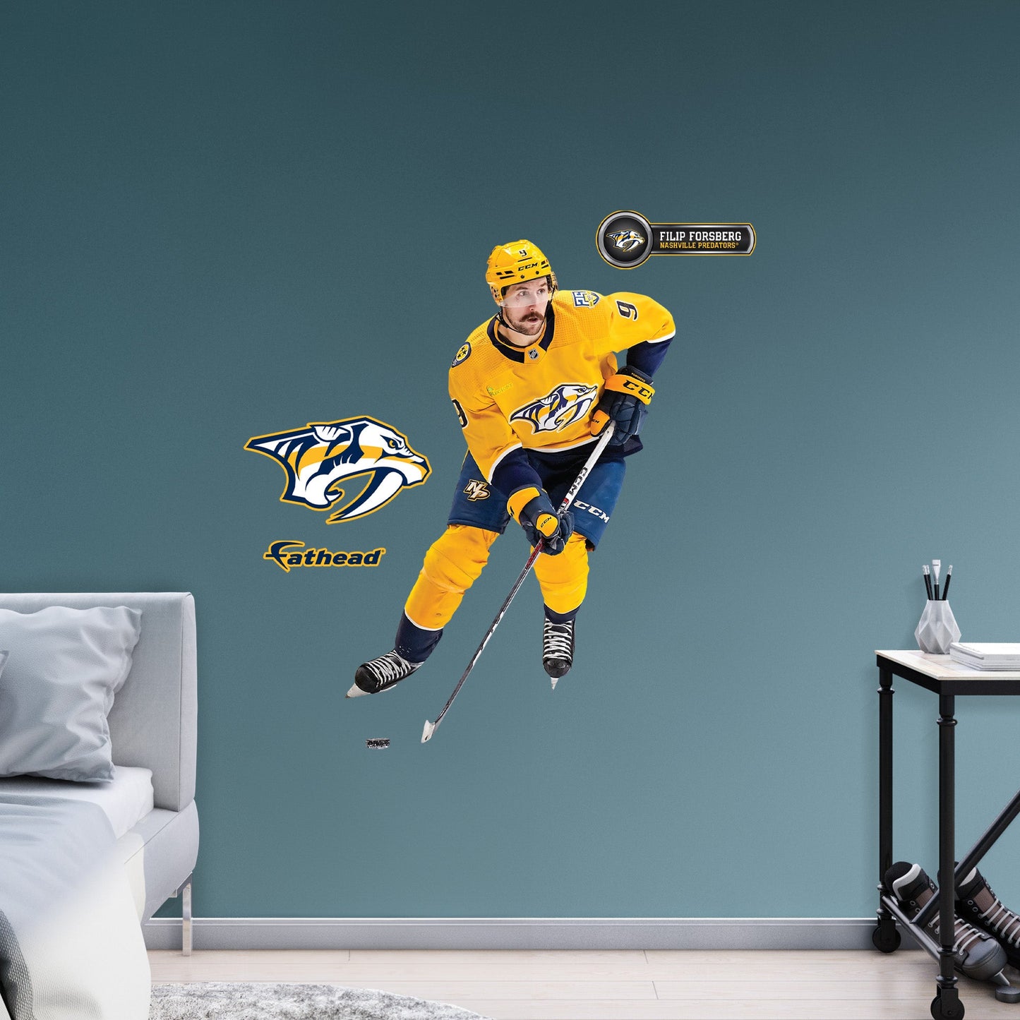Nashville Predators: Filip Forsberg         - Officially Licensed NHL Removable     Adhesive Decal