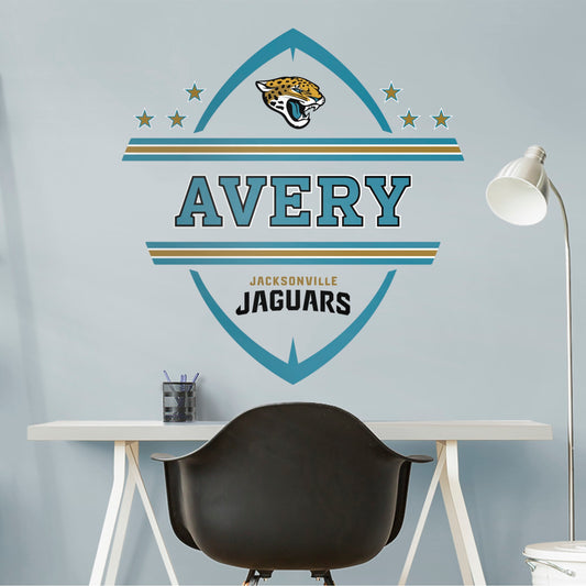 Jacksonville Jaguars: Personalized Name - Officially Licensed NFL Transfer Decal
