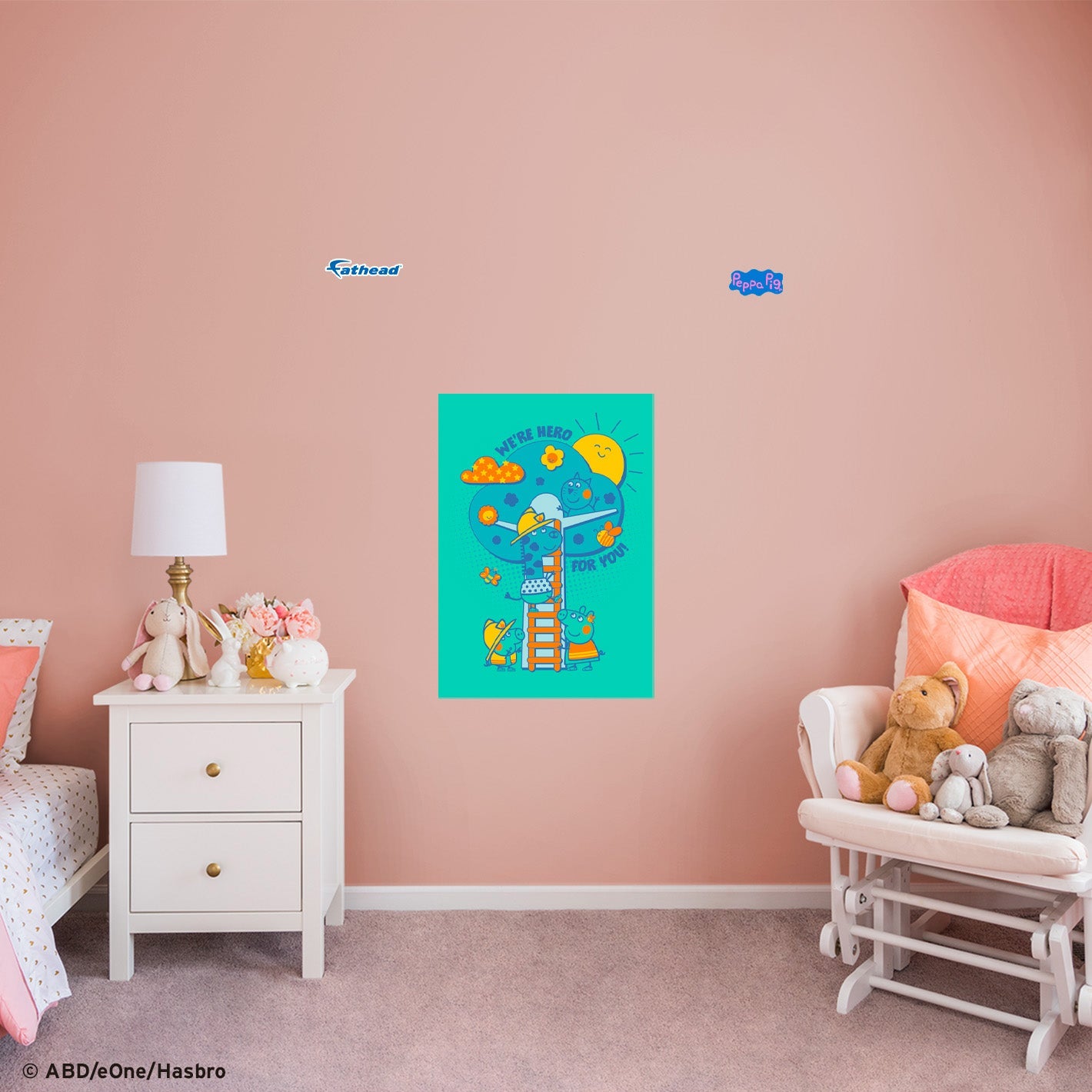 Peppa Pig: Heroes Poster - Officially Licensed Hasbro Removable Adhesive Decal