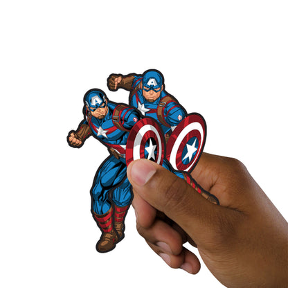 Sheet of 5 -Avengers: CAPTAIN AMERICA Minis        - Officially Licensed Marvel Removable    Adhesive Decal
