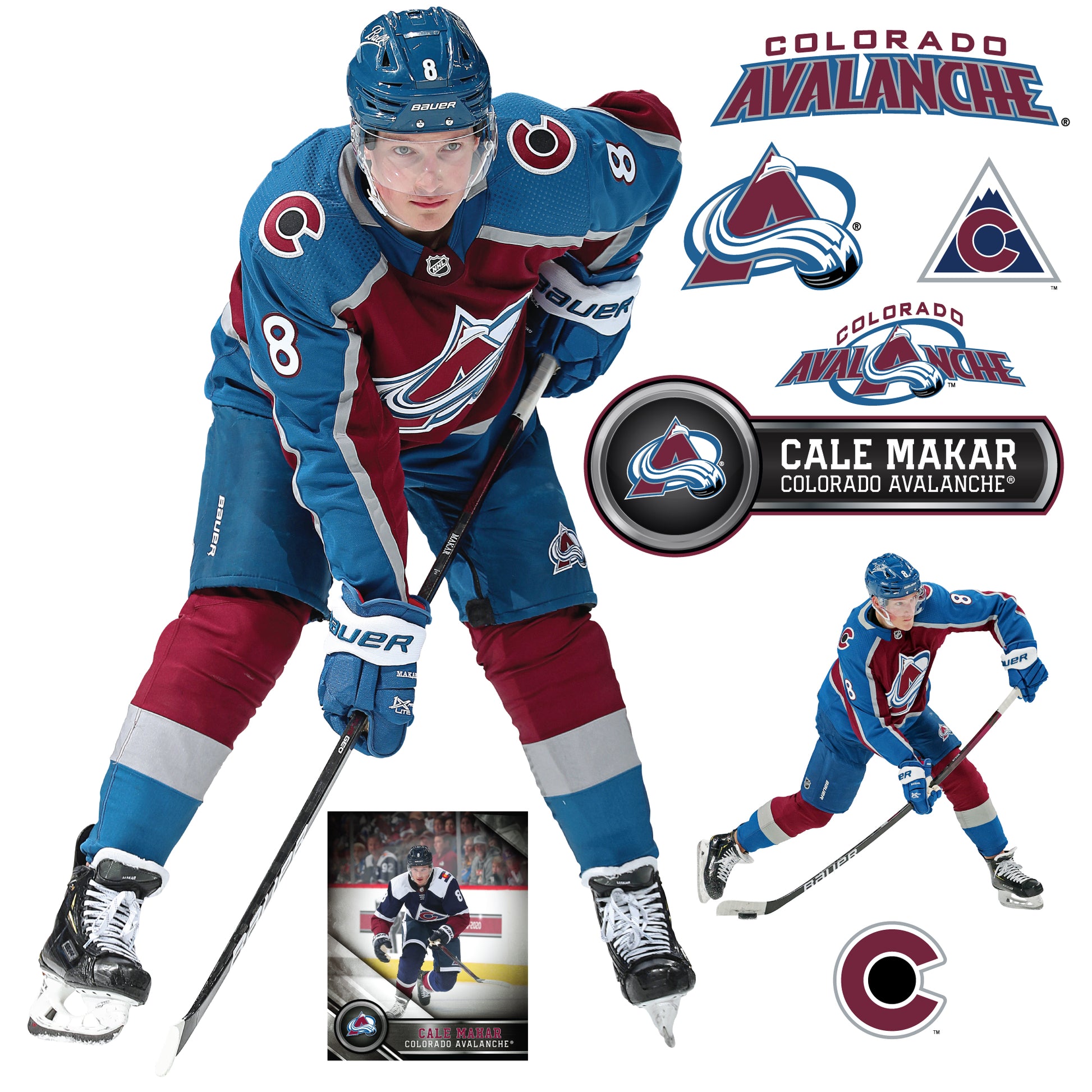 Cale Makar 8 Colorado Avalanche ice hockey player poster gift