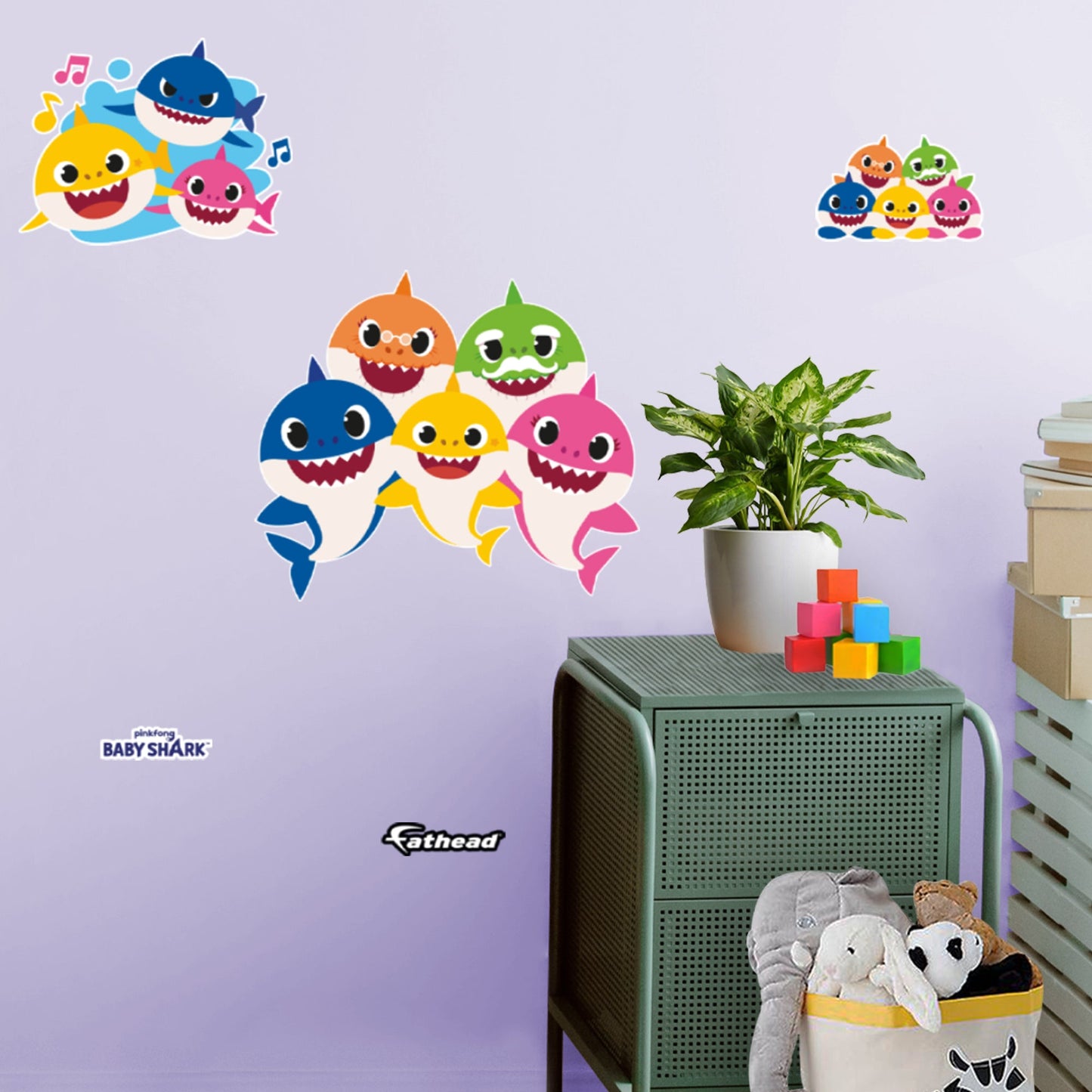 Baby Shark: Family RealBig - Officially Licensed Nickelodeon Removable Adhesive Decal
