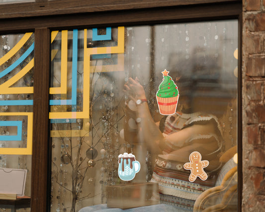 Christmas: Sweets Window Clings - Removable Window Static Decal