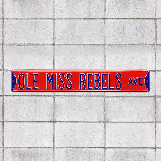 Ole Miss Rebels: Ole Miss Rebels Avenue - Officially Licensed Metal Street Sign
