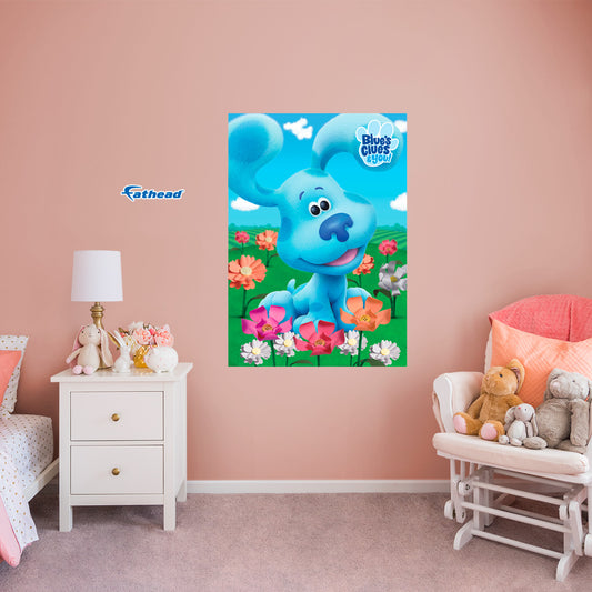 Blue's Clues:  Field of Flowers Poster        - Officially Licensed Nickelodeon Removable     Adhesive Decal
