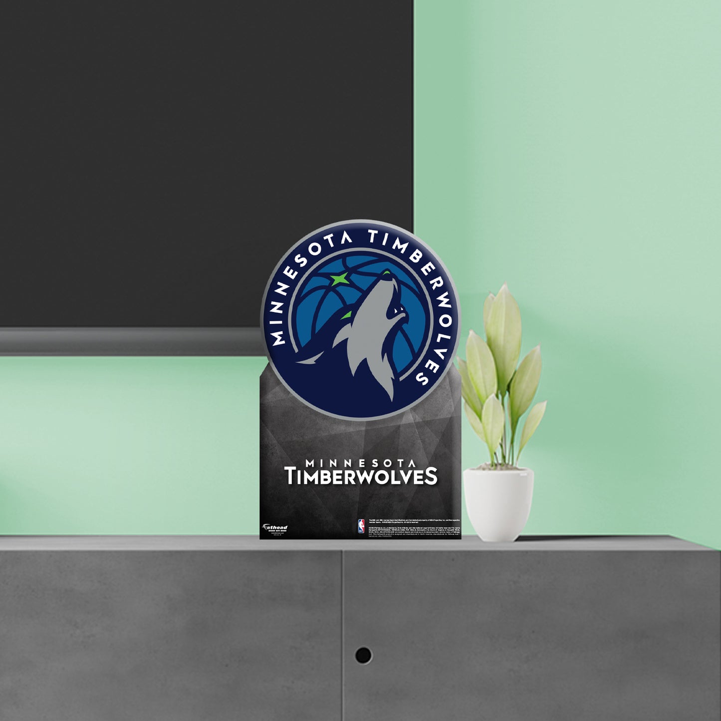 Minnesota Timberwolves:  2022 Logo  Mini   Cardstock Cutout  - Officially Licensed NBA    Stand Out
