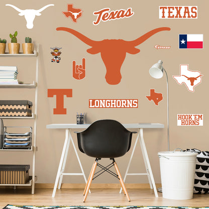 Texas Longhorns:  2022 Logo        - Officially Licensed NCAA Removable     Adhesive Decal