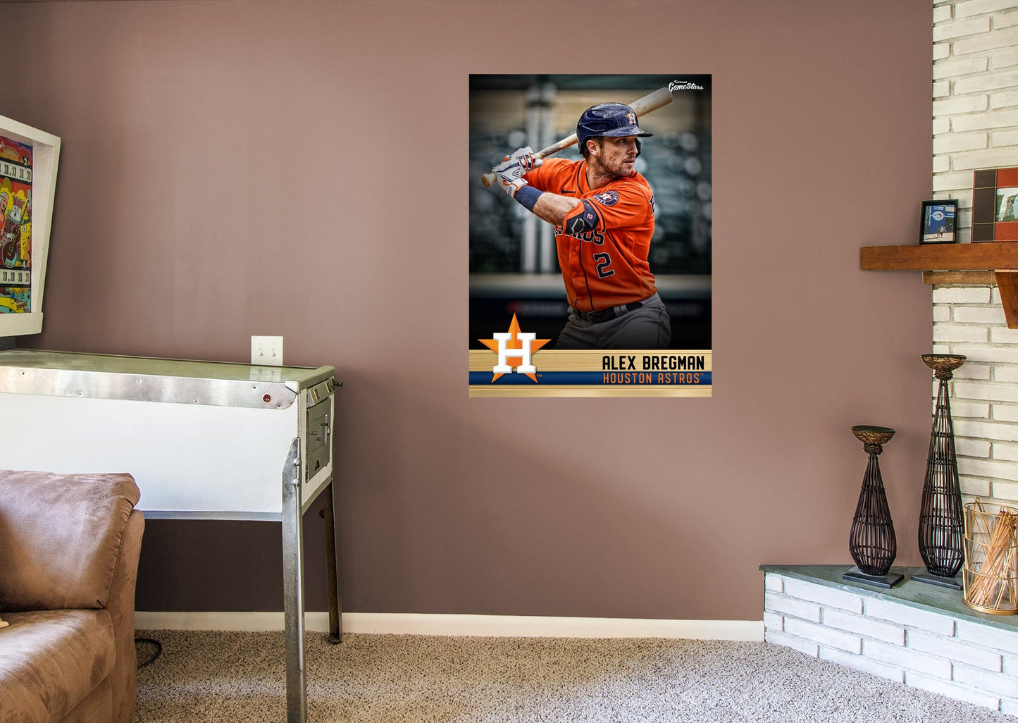 Houston Astros: Alex Bregman  GameStar        - Officially Licensed MLB Removable Wall   Adhesive Decal