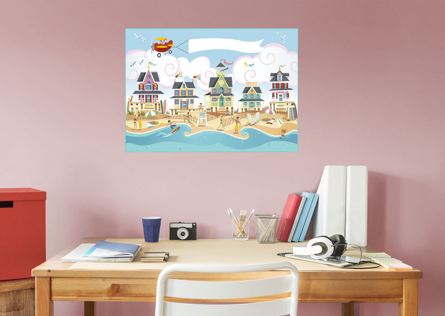 Seasons Decor:  Summer Holiday Dry Erase        -   Removable Wall   Adhesive Decal