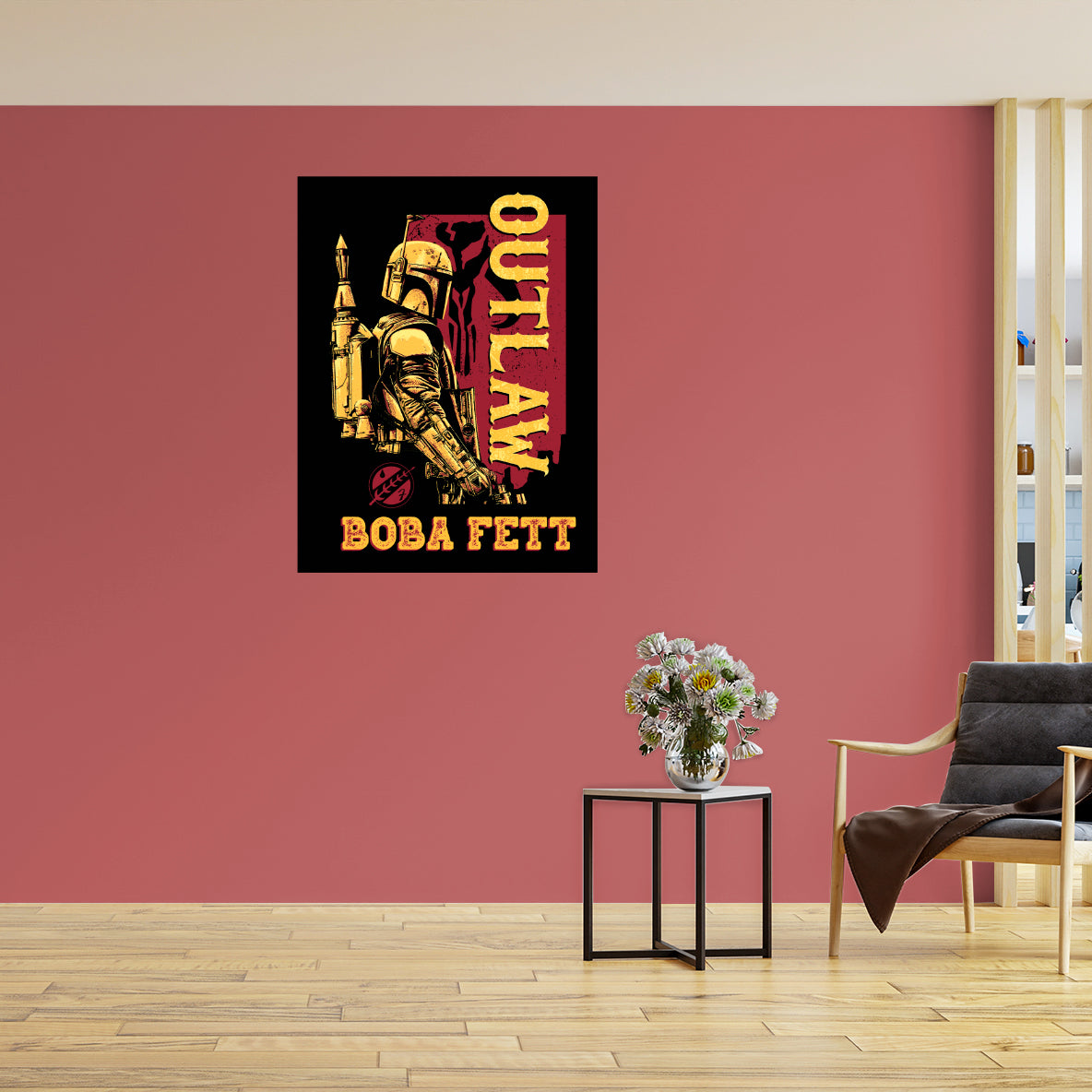 Book of Boba Fett: Boba Fett Outlaw Poster - Officially Licensed Star Wars Removable Adhesive Decal