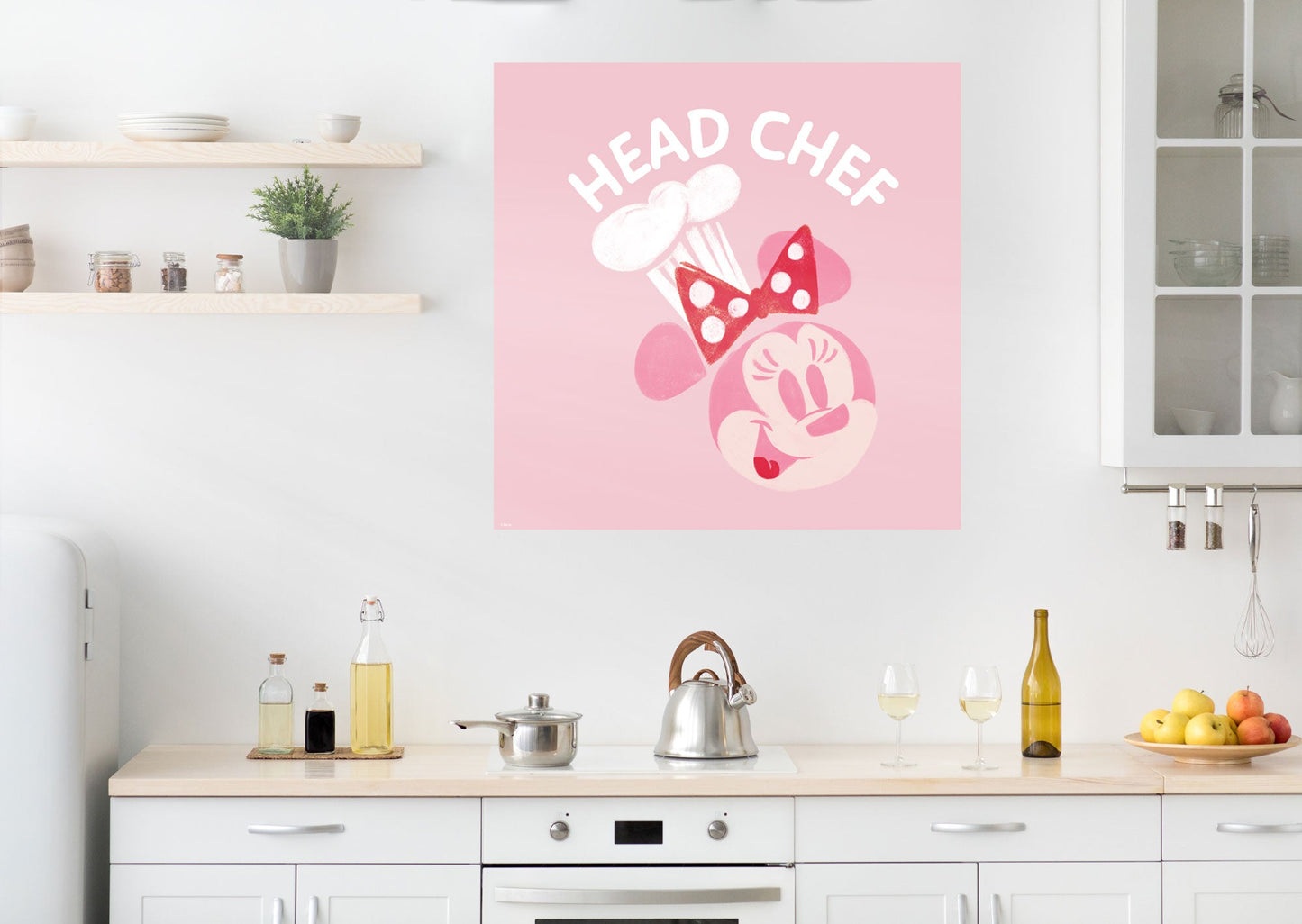 Mickey Mouse:  Head Chef Minnie Mural        - Officially Licensed Disney Removable Wall   Adhesive Decal
