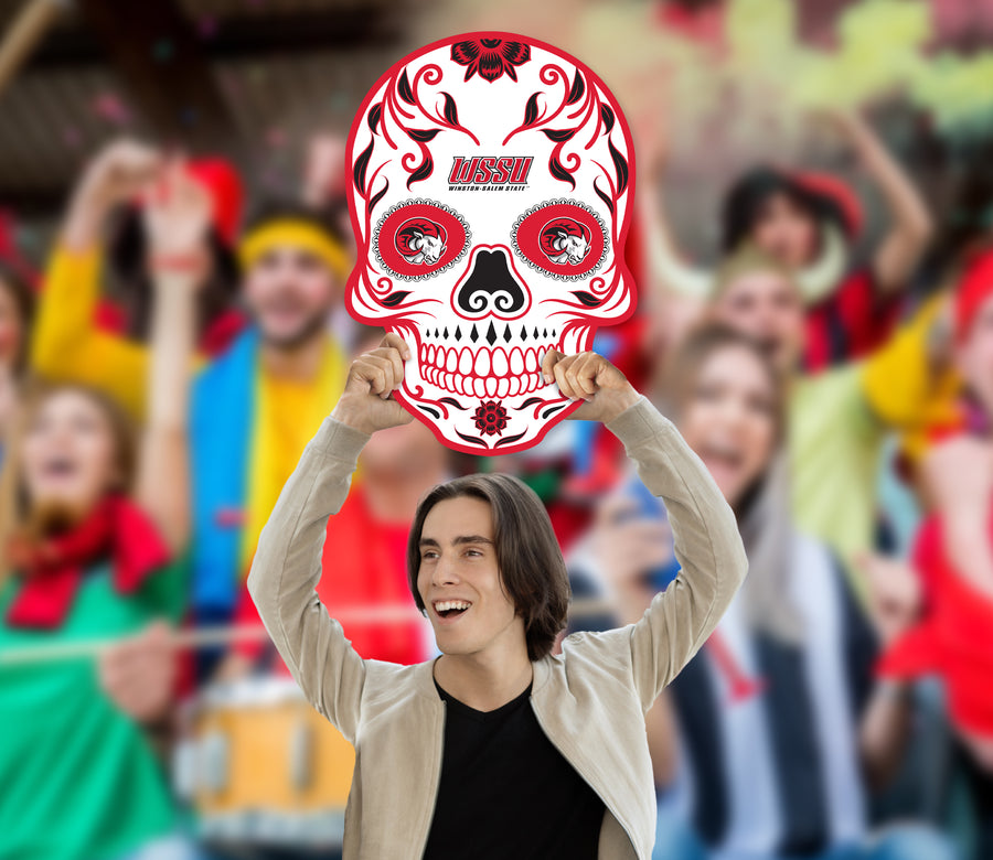 Skull - Big Head - Official NCAA - Winston-Salem State Rams - Foam Core Cutout