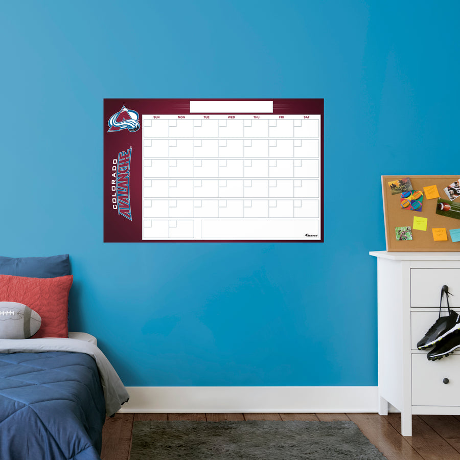 Colorado Avalanche - Dry Erase Calendar - Official NHL - Reusable Vinyl Wall Decal