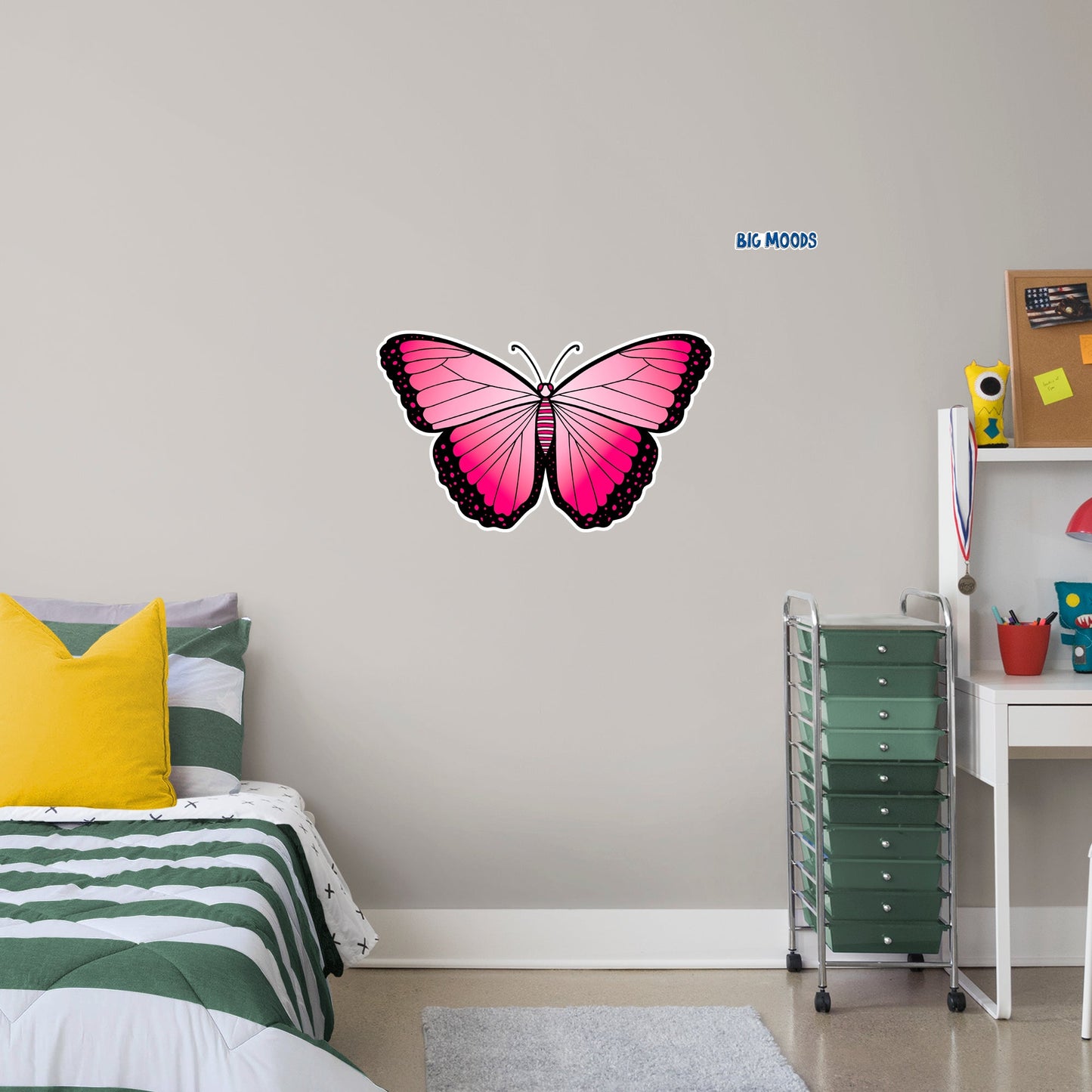 Butterfly (Pink)        - Officially Licensed Big Moods Removable     Adhesive Decal