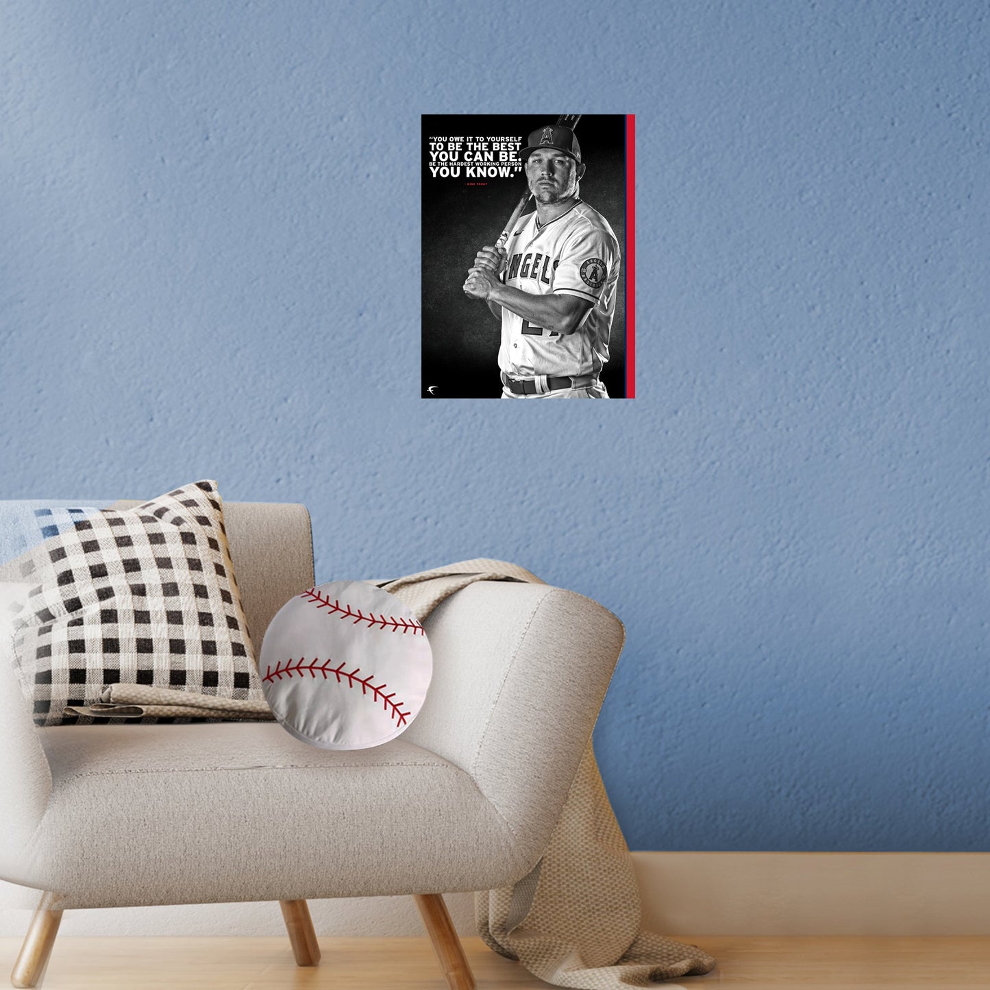 Los Angeles Angels: Mike Trout Inspirational Poster - Officially Licensed MLB Removable Adhesive Decal