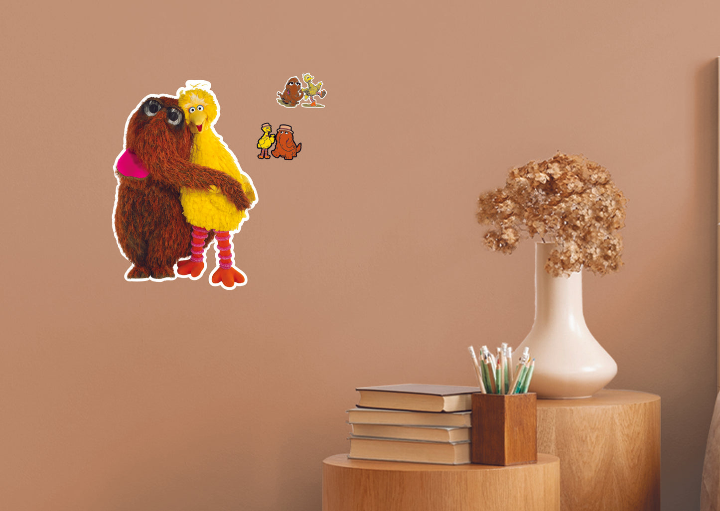Snuffleupagus and Big Bird RealBig        - Officially Licensed Sesame Street Removable     Adhesive Decal