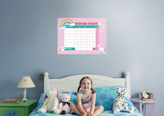 Magical Creatures: Unicorn Rainbow Dry Erase        -   Removable Wall   Adhesive Decal