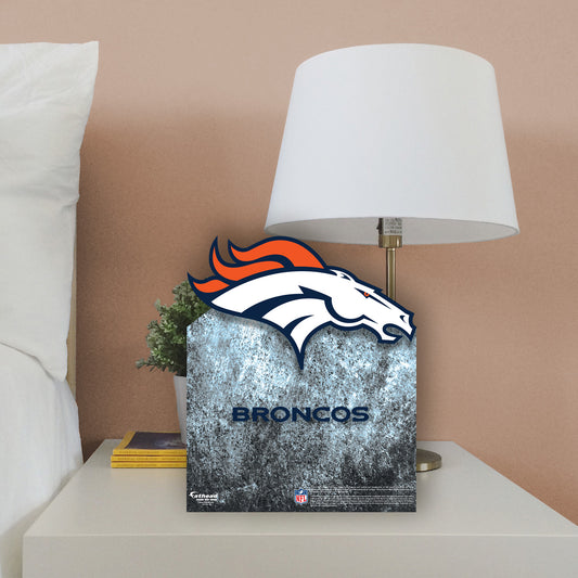 Denver Broncos:   Logo  Mini   Cardstock Cutout  - Officially Licensed NFL    Stand Out