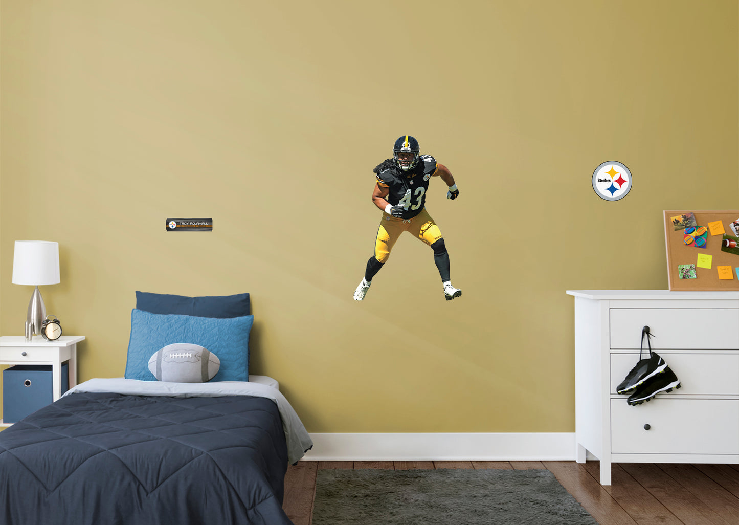 Pittsburgh Steelers: Troy Polamalu 2021 Legend        - Officially Licensed NFL Removable Wall   Adhesive Decal