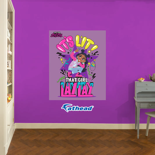 That Girl Lay Lay:  It's Lit Poster        - Officially Licensed Nickelodeon Removable     Adhesive Decal