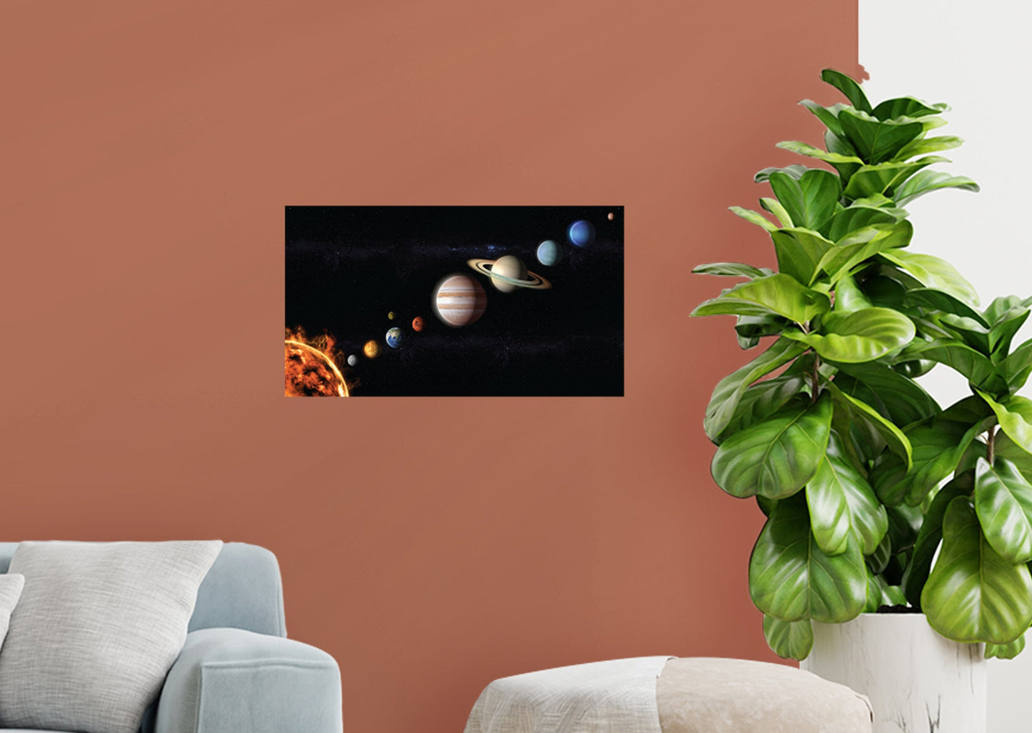 Planets:  Alignment Mural        -   Removable     Adhesive Decal