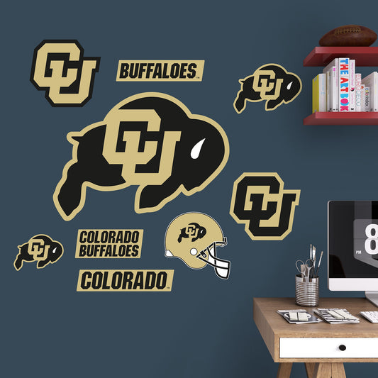 Colorado Buffaloes: Logo Assortment - Officially Licensed Removable Wall Decals