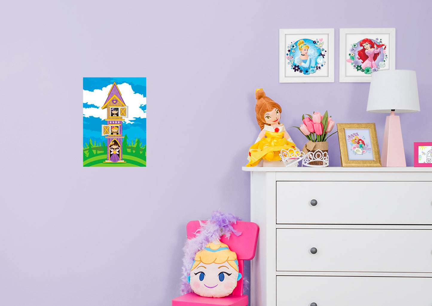Nursery:  Tower Mural        -   Removable Wall   Adhesive Decal