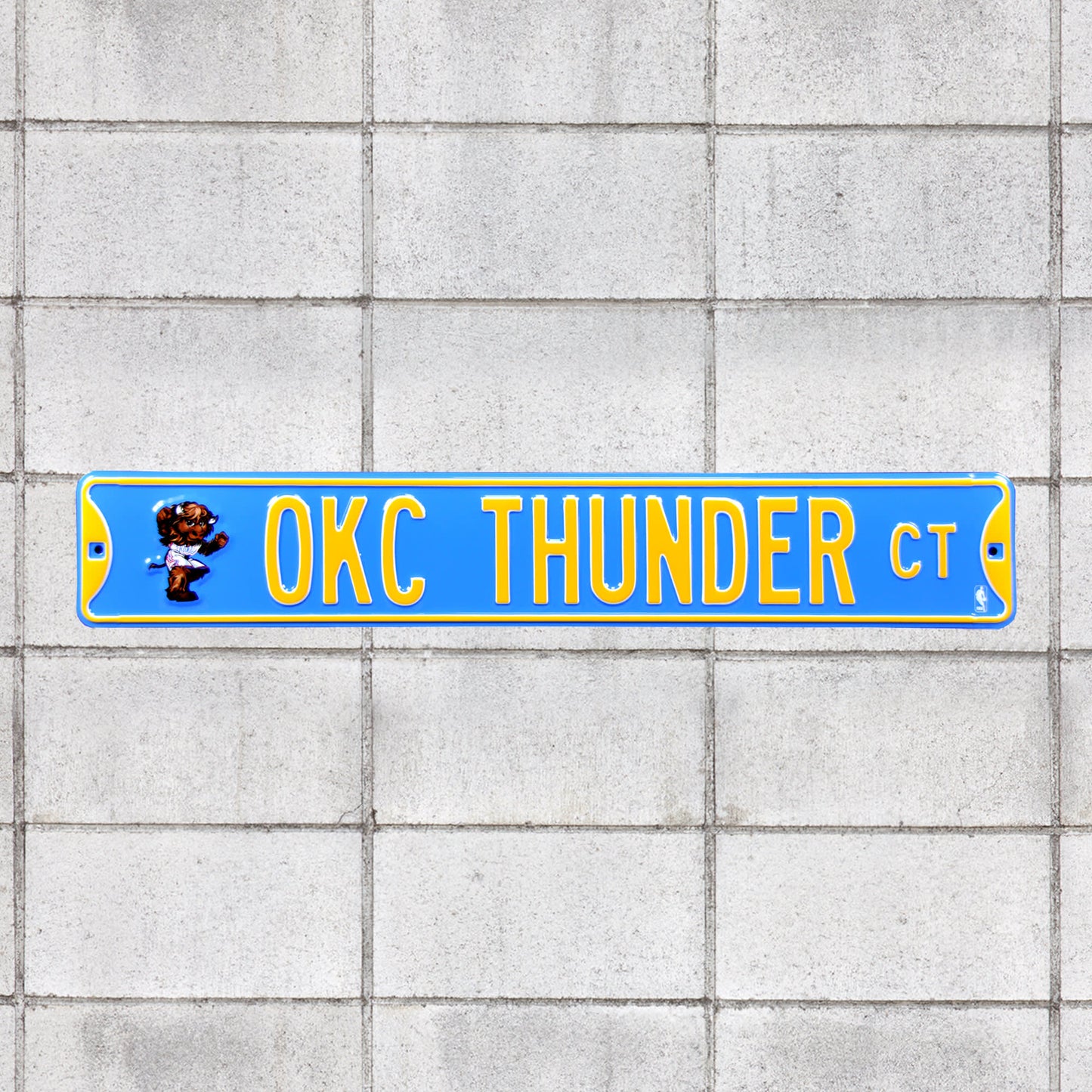 Oklahoma City Thunder: Court - Officially Licensed NBA Metal Street Sign
