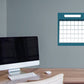 Calendars: All Blue Square One Month Calendar Dry Erase - Removable Adhesive Decal