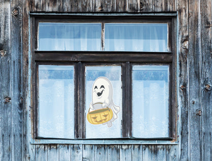 Halloween: Ghost Window Clings        -   Removable Window   Static Decal
