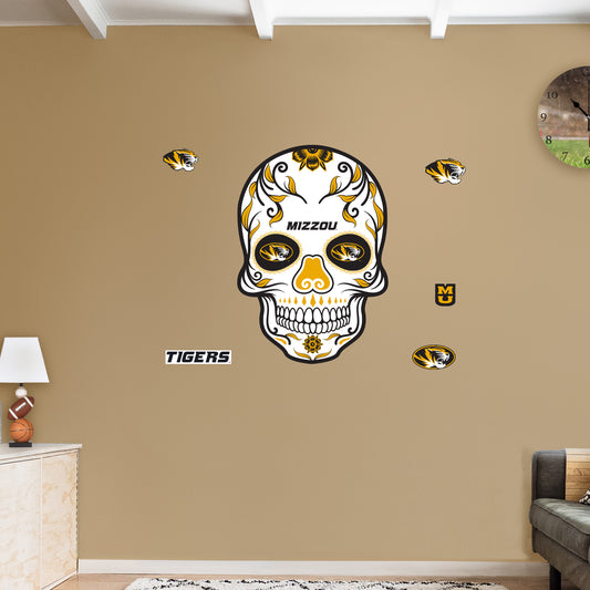 Missouri Tigers:  2022 Skull        - Officially Licensed NCAA Removable     Adhesive Decal
