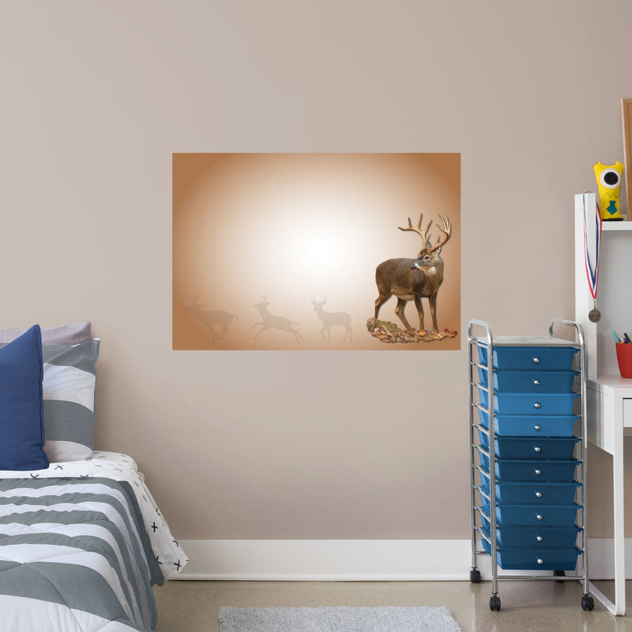 Whiteboard: Deer - Removable Dry Erase Vinyl Decal
