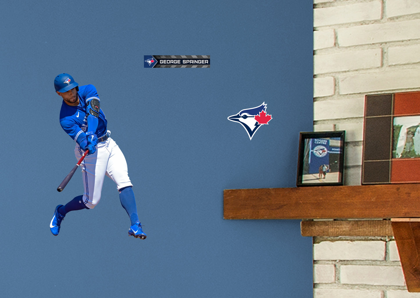 Toronto Blue Jays: George Springer         - Officially Licensed MLB Removable Wall   Adhesive Decal