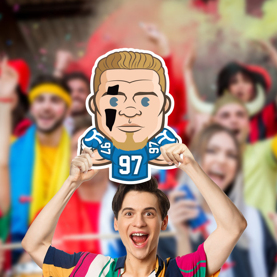 Aidan Hutchinson Emoji - Big Head - Official NFLPA - Detroit Lions - Foam Core Cutout